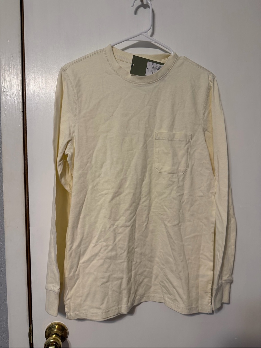 Goodfellow & Co Long-Sleeve Pocket Tee - Cream